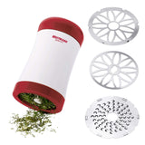 1 x RAW Customer Returns Westmark herb cutter parmesan cheese grater, 2 in 1, with sharp cutting discs for replacement, 7.5 x 7.5 x 13.4 cm, stainless steel plastic, white red, 11602260 - RRP €19.7