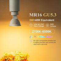 1 x RAW Customer Returns DiCUNO 5W GU5.3 smart lamp, MR16 RGB CCT Alexa light bulb WiFi, dimmable warm to cold white, multicolor, replaces 40W halogen, 2700K-6500K, compatible with Alexa Echo, Google Home, 320LM, 12V, set of 4 - RRP €39.19