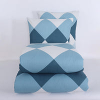 1 x RAW Customer Returns Vency bed linen 135x200 4-piece turquoise - Oeko-TEX 80 cotton 20 polyester, 2x duvet cover zipper 2x pillowcase 80x80 envelope closure, Quattro model - RRP €39.9