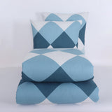 1 x RAW Customer Returns Vency bed linen 135x200 4-piece turquoise - Oeko-TEX 80 cotton 20 polyester, 2x duvet cover zipper 2x pillowcase 80x80 envelope closure, Quattro model - RRP €39.9