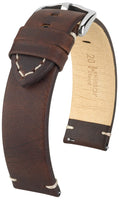 1 x RAW Customer Returns HIRSCH watch strap Ranger L - fashionable premium leather strap for your watch - brown - 20 mm - RRP €59.0