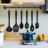 3 x Brand New Kitchen Utensil Set, HaWare 14 Pieces Silicone Kitchen Utensils Cooking Utensils Set with Utensil Holder, Non-Stick Heat Resistant Cooking Cutlery Cookware Set, Dishwasher Safe - Black - RRP €57.45