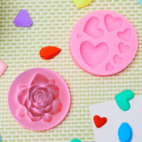 1 x Brand New SUNSK Heart Silicone Molds Fondant Cake Flower Molds DIY Baking Decoration Tool Chocolate Candy Sweets Molds 5pcs - RRP €22.8