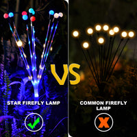 1 x RAW Customer Returns LAVAED 2 PCS Solar Garden Lights Outdoor, Solar Firefly Light 10 LEDs Powered Waterproof Swaying Landscape Light for Footpath Backyard Christmas Decoration Parties Warm White  - RRP €16.27