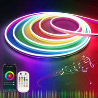 1 x RAW Customer Returns Lamomo Led Strip RGB, Led Strip 2M Compatible, IP65 Waterproof Flexible Neon Led Strips, 12v Led Strip Light for Outdoor Use with Remote Control, Room and Outdoor Decoration - RRP €30.24