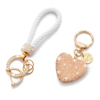 1 x RAW Customer Returns CHUQING Car Keychain for Women, Glitter Rhinestone Keychain, Key Pendant Gift for Birthday Women Girlfriend Mom,White - RRP €9.16