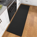 1 x RAW Customer Returns DEXI kitchen rug washable non-slip, PVC kitchen runner with oil-proof and waterproof, rubber backing kitchen rug for dining room, kitchen, runner hallway - 44x150cm, black - RRP €36.29