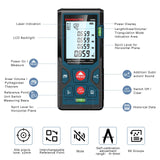 1 x RAW Customer Returns Distance meter, HANMATEK LM50 50M digital laser distance meter with LCD backlight M In Ft with multiple measuring modes such as Pythagoras distance area volume measurements, IP54 - RRP €25.49