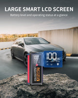 1 x RAW Customer Returns CARHEV Car Battery Starter, 2500A 21800Mah Emergency Car Starter Suitable for 8.0L Petrol and 8.0L Diesel , 12V Car Starting Booster with Large LCD Display and LED Flashlight - RRP €50.41