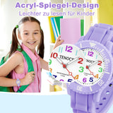 1 x RAW Customer Returns TENOCK Children s Watch Girl Boy 30M 3ATM Waterproof Analogue Wrist Watch Kids for Age 3-10 Gifts for Back to School Season Christmas Birthdays Purple - RRP €16.99