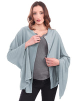 1 x RAW Customer Returns DiaryLook Cashmere Feel Knitted Poncho Women s Elegant Long Cape Soft Buttons Lightweight Wrap Shawl Cardigan for Spring Summer Winter Gift for Women - RRP €24.19