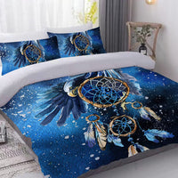 1 x RAW Customer Returns Rowjoy Dreamcatcher Duvet Cover Bedding Set Dream Catcher and Butterfly Pattern Bedding Set for Kids D-135x200cm  - RRP €35.99