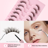 2 x RAW Customer Returns Parriparri Half Eyelashes Natural False Eyelashes 10 Pairs Cat Eye Lashes Lightweight Half Eyelashes Reusable Artificial Eyelashes 3D Fake Lashes Cateye - RRP €18.12