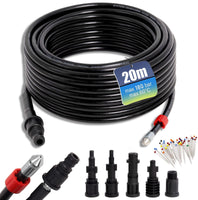 1 x RAW Customer Returns Pipe cleaning hose 20 m, with 5 adapters 180bar 60 C pipe cleaning set for K rcher K2-K7, Lavor, Interpump, Bosch high-pressure cleaner, pipe cleaning set for high-pressure cleaner  - RRP €40.33