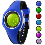 2 x RAW Customer Returns GUUMUXIN Children s Watch, 7 Colors Children s Watch Boys Girls, Wrist Watch Children, 50 M Waterproof Sports Outdoor Digital Watch Children, Wrist Watch for Junior Teenager Kids Watch Blue  - RRP €37.08