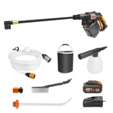 1 x RAW Customer Returns WORX Nitro 18V 20V MAX Hydroshot cordless high-pressure cleaner WG633E.1, PowerShare, patio cleaning and car washing, max. 56 bar, 220L H, with accessories, 4.0 Ah battery charger Orange Black - RRP €214.27