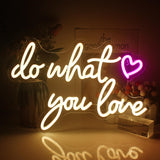 1 x RAW Customer Returns Do What You Love Neon Light Lettering, Warm White Neon Sign for Wall Decor, USB Powered Neon Led Sign for Bedroom, Home Decor, Office - RRP €39.54