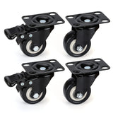 1 x RAW Customer Returns LONTAN set of 4 furniture castors with brakes, 50 mm, heavy-duty castors for furniture, total load capacity 280 kg, swivel castors, furniture castors, transport castors, fixed castors, rubber casters - RRP €15.99