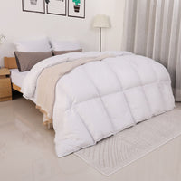 1 x RAW Customer Returns puredown duvet 200x220cm down duvet all year round duvet breathable winter duvet warm light thick down and feather filling washable Oeko-TEX Standard 100, white - RRP €92.99