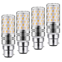 1 x RAW Customer Returns Yiun B22 LED Corn Bulbs12W, 100W Incandescent Equivalent, 1200lm, Warm White 3000K LED Chandelier Bulbs, Decorative Candlestick B22, Non-Dimmable LED Bulb, Pack of 4 - RRP €14.99