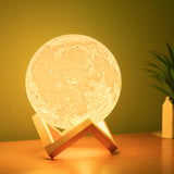 1 x RAW Customer Returns Balkwan Moon Lamp, Moon Lamp 3D Printing Moon Lamp Dimmable USB Charging Touch Lamp for Children and Lovers Birthday Bedroom Romantic Gift 5.9 inch  - RRP €26.99