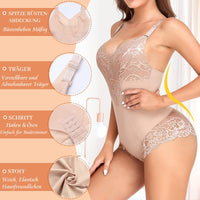 1 x RAW Customer Returns YARRCO Body Shaper Women s Tummy Control Shapewear Lace Shaping Bodysuits Figure-shaping Underwear Corset Body Shaper Briefs Beige, 3XL  - RRP €33.26