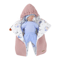 1 x RAW Customer Returns LAWKUL Stroller Blanket Newborn Swaddle Blanket Sleeping Bag Wool Stroller Blanket Winter Thick Fleece Sleeping Bags for 0-6 Months Boys Girls Pink - RRP €28.99