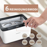 1 x RAW Customer Returns HOGANCE Ultrasonic Cleaner 900ml, Ultrasonic Cleaning Device 45KHz, Ultrasonic Device Household Cleaning Device for Jewelry Glasses Watches Tooth Protection Makeup Brushes - RRP €46.38