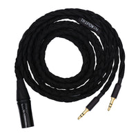 1 x RAW Customer Returns Linsoul Tripowin GranVia Upgraded OFC high purity headphone audio replacement cable, dual 3.5mm plug for HE4XX HE-400i HE400se HarmonicDyne Zeus Goldplanar Focal ELEGIA XLR plug, 2m length, black  - RRP €65.53