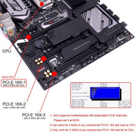 1 x RAW Customer Returns Cablecc 4X NVME M.2 AHCI to PCIE Express 3.0 Gen3 X16 RAID Card VROC Raid0 Hyper Adapter - RRP €40.0