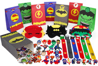 1 x RAW Customer Returns Superhero party bags gifts, 114 gift bags fillers with mask, stickers, etc. candy bags party bags mix perfect for game prizes, children s birthday gifts - RRP €25.2