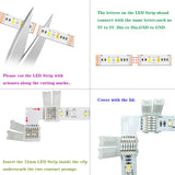 1 x RAW Customer Returns 6PIN 12mm LED Strip Connector Kit Includes 10X L-Shape Connectors, 10X Solderless Connectors, for RGB CCT RGBWW LED Ribbon Lamp Ribbon Lighting - RRP €22.8