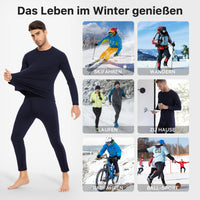 1 x RAW Customer Returns SIHOHAN Men s Thermal Underwear Set, Functional Underwear, Ski Underwear, Thermal Underwear Men Winter with Inner Fleece Blue, L  - RRP €17.14