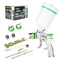 1 x RAW Customer Returns HVLP paint spray gun 1.4mm 1.7mm 2.0mm nozzle, professional paint spray system spray gun with 600 ml plastic cup - RRP €33.06