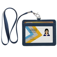 1 x RAW Customer Returns Teskyer ID Card Holder, PU Leather Card Holder, One Transparent Window, 2 Card Slots, Blue - RRP €6.99