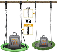 1 x RAW Customer Returns Vanku nest swing outdoor 317KG with 3 meter swing straps 2 pieces loadable 700KG, swing set plate swing for children adults garden indoor green  - RRP €77.2