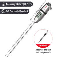 1 x RAW Customer Returns ThermoPro TP02S Digital Roasting Thermometer Meat Thermometer Cooking Thermometer Kitchen Thermometer Grill Thermometer with Long Probe for Roasting, Cooking, Grilling BBQ, Baking, Baby Nutrition - RRP €8.54