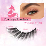 2 x RAW Customer Returns Parriparri Artificial Eyelashes Cat Eye Lashes 5 Pairs Fluffy Fox Eyelashes Natural L Curl Foxy Eye False Eyelashes Cat Eye Angel Winged Fake Lashes Cateye - RRP €18.12