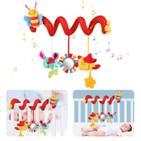 1 x RAW Customer Returns Vicloon children s bed spiral toy, activity spiral toy, baby seat toy hanging on baby seat, bed, for babies and toddlers from 0 months - travel activity toy bee  - RRP €11.18