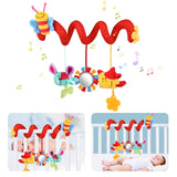 1 x RAW Customer Returns Vicloon children s bed spiral toy, activity spiral toy, baby seat toy hanging on baby seat, bed, for babies and toddlers from 0 months - travel activity toy bee  - RRP €11.18