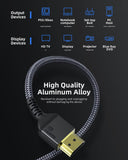 1 x RAW Customer Returns 10K 8K HDMI 2.1 Cable 2m, Maxonar Certified Ultra HD 48Gbit High Speed 10K 8K 120Hz 4K120 eARC HDR10 4 4 4 HDCP 2.2 2.3 Dolby Compatible with PS5,Xbox Series X Roku Sony LG TV 2-Pack - RRP €33.26