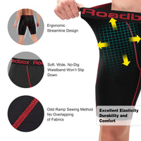 1 x RAW Customer Returns Roadbox Pack of 3 men s compression shorts, men s running shorts, quick-drying base layer shorts, shorts, L, pack of 3 black, black red stripes , blue - RRP €29.99