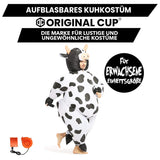 1 x RAW Customer Returns AirSuit Inflatable Costume Cow Unusual inflatable costume Premium quality Adult size Polyester Comfortable to wear Resistant With inflation system OriginalCup  - RRP €39.99