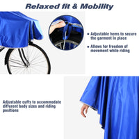 1 x RAW Customer Returns Anyoo Waterproof Cycling Rain Poncho Portable Lightweight Rain Jacket Hooded Bicycle Bike Compact Rain Cape Reusable Unisex for Backpacking Camping Outdoors,One Size,Blue - RRP €27.22