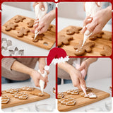 54 x Brand New Keepaty Christmas cookie cutters Christmas set with 6 cookie cutters with silicone edge snowflake, Christmas tree, gingerbread man, Santa Claus and reindeer shapes made of stainless steel for baking - RRP €372.06