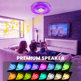 1 x RAW Customer Returns OTREN LED ceiling light dimmable with Bluetooth speaker, 36W 3600LM smart RGB ceiling light with color change, WiFi lamp with remote control and APP control, compatible with Alexa Google Home, 30CM - RRP €51.42