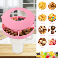 1 x RAW Customer Returns YHNMMNO Snack Plate for Stanley Cup 40oz, Snack Plate with Lid and Compartments, Pink Silicone Snack Bowl, Snack Cup Stanley Cup Accessories for Movie Nights, Family Reunions, Camping Trips - RRP €15.31