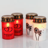 1 x RAW Customer Returns Eldnacele Red Flickering LED Grave Candles with 6 Hour Timer, Battery Operated, Waterproof Flameless Grave Light Memorial Candle 2 Pack  - RRP €19.99