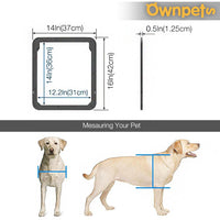 1 x RAW Customer Returns Ownpets dog flap, magnetic dog door with automatic lockable fly screen, pet flap black, for dogs and cats, interior dimensions 36x30.5x1.25, large - RRP €40.33