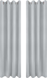 1 x RAW Customer Returns Utopia Bedding blackout curtains with eyelets thermal curtain set of 2 140 x 260 cm, grey white heat and cold insulating and soundproof curtain opaque for living room, bedroom office - RRP €28.2